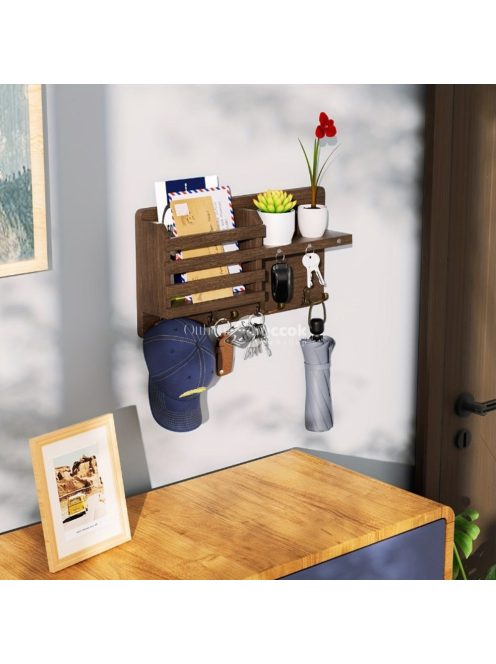 1db Fa Fali Kijelző Keretes Polc