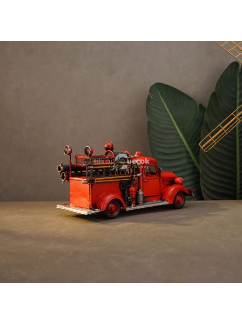 Retro Fém Tűzoltóautó Modell