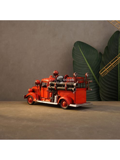 Retro Fém Tűzoltóautó Modell