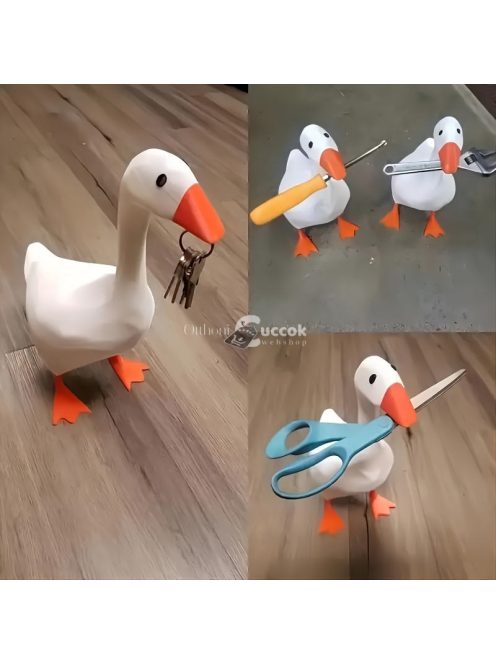 Nagy fehér liba kulcstartó