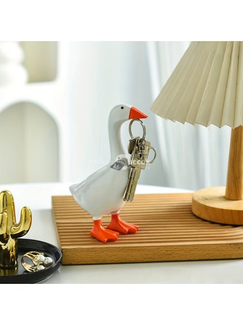 Nagy fehér liba kulcstartó