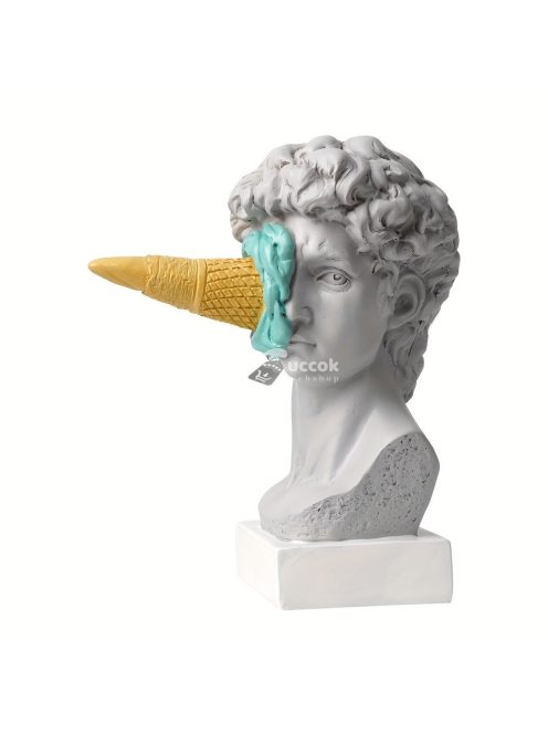 Műgyanta Dávid szobor fagylaltos pohárral