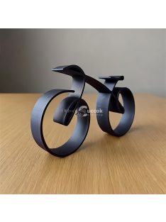 Modern Fekete Absztrakt Kerékpár Szobor