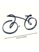 Modern Fekete Absztrakt Kerékpár Szobor