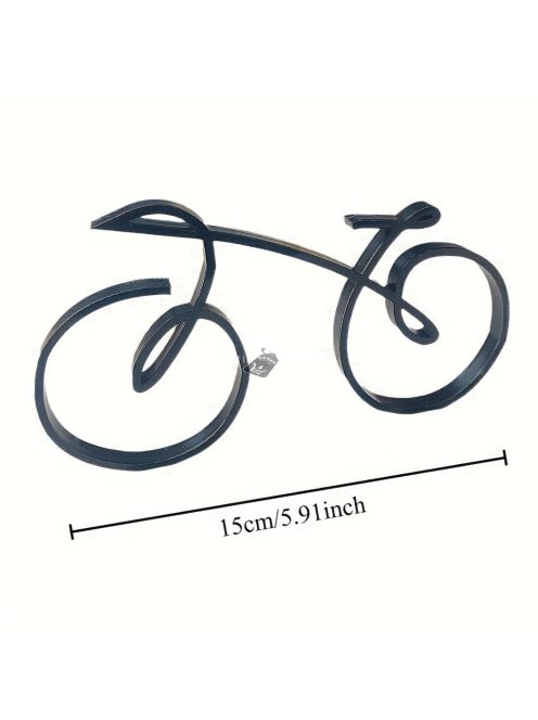Modern Fekete Absztrakt Kerékpár Szobor