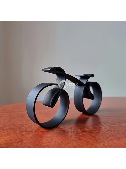 Modern Fekete Absztrakt Kerékpár Szobor