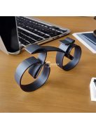 Modern Fekete Absztrakt Kerékpár Szobor