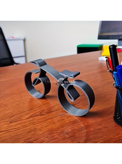 Modern Fekete Absztrakt Kerékpár Szobor