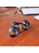 Modern Fekete Absztrakt Kerékpár Szobor