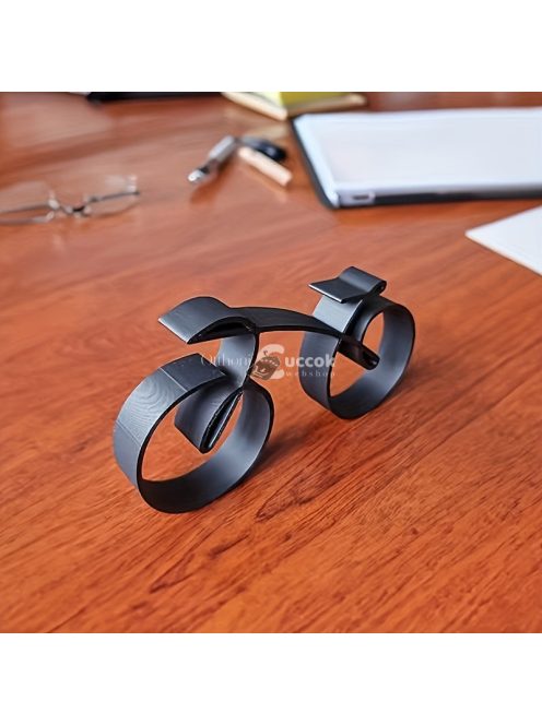 Modern Fekete Absztrakt Kerékpár Szobor