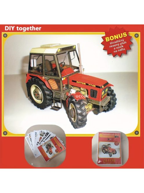 Cseh Zetor traktor papírmodell készlet