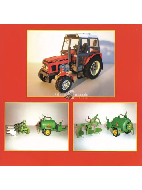 Cseh Zetor traktor papírmodell készlet