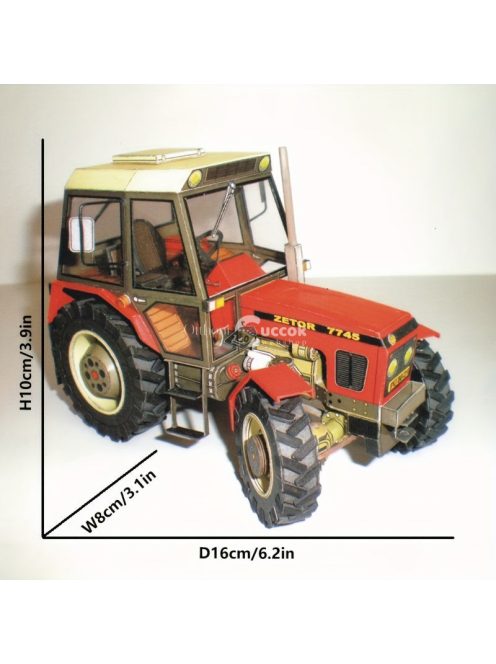 Cseh Zetor traktor papírmodell készlet