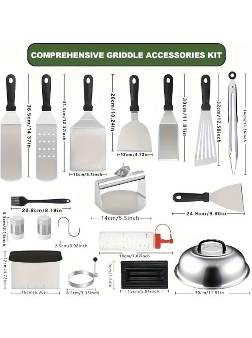 34 darabos BBQ Eszközkészlet