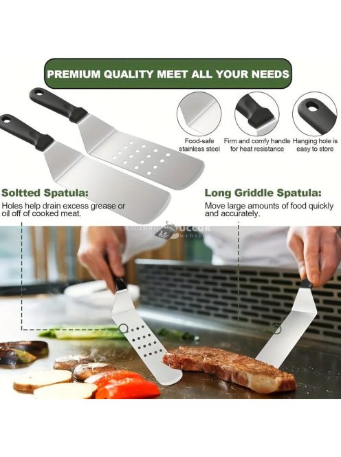 34 darabos BBQ Eszközkészlet