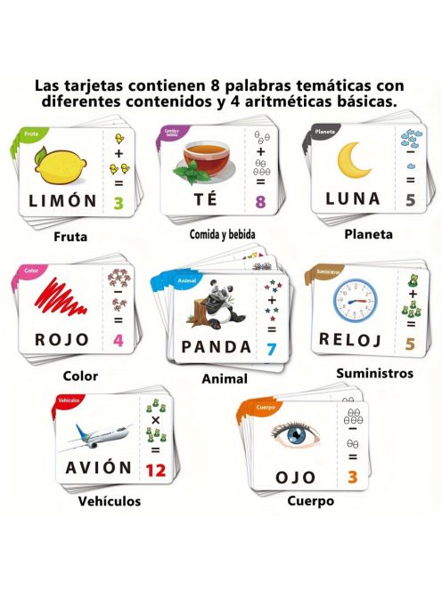 2 az 1-ben Szó kirakó Tanulási kártyajáték