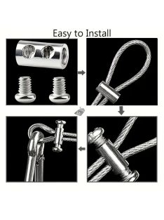 20 Állítható Frissített Acél Drótkötél Kábelbilincs