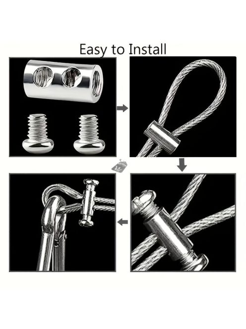 20 Állítható Frissített Acél Drótkötél Kábelbilincs