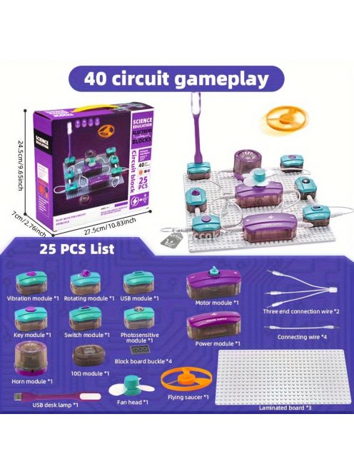 25db Elektronikus Áramkör Építő Készlet