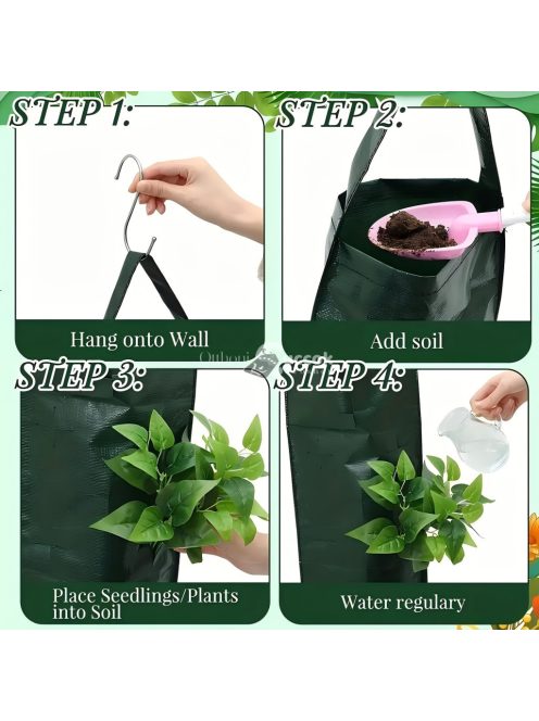 6db növénytáska, ültetőzsák