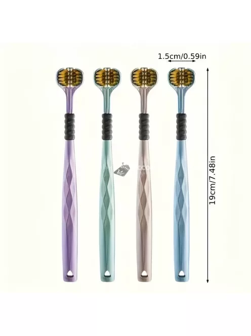 2db Ergonomikus Háromoldalú Puha Sörtéjű Fogkefe