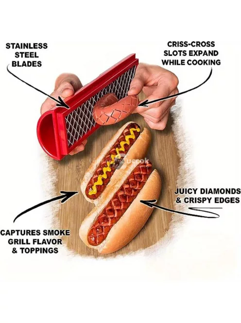 Műanyag hot dog szeletelő