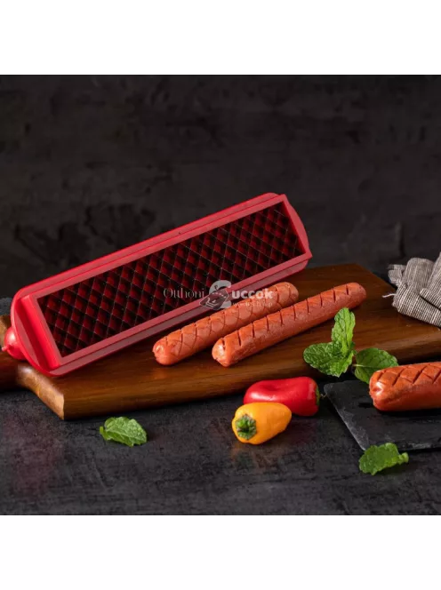 Műanyag hot dog szeletelő