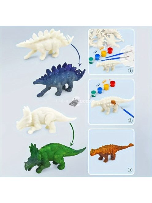 6 darabos dinoszaurusz festőjáték készlet