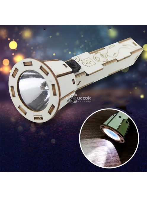 Zseblámpa alakzat 3D Fa Kirakó