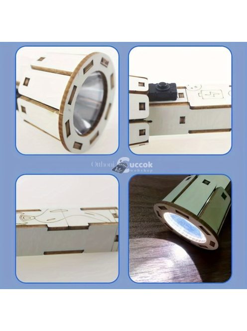 Zseblámpa alakzat 3D Fa Kirakó