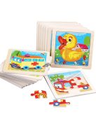 11x11 cm, fa kirakós gyerekeknek,