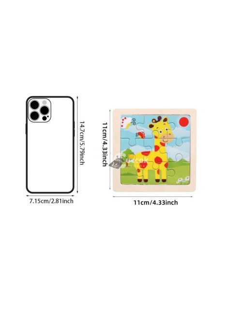 11x11 cm, fa kirakós gyerekeknek,