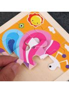 11x11 cm, fa kirakós gyerekeknek,