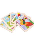 11x11 cm, fa kirakós gyerekeknek,