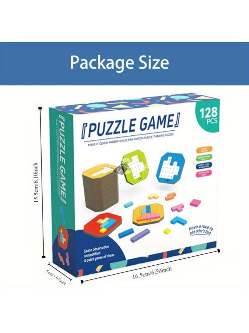 128 darabos építőkocka puzzle játék gyerekeknek