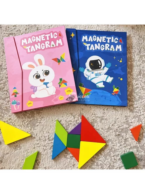 Színes Mágneses Tangram Készlet Gyerekeknek