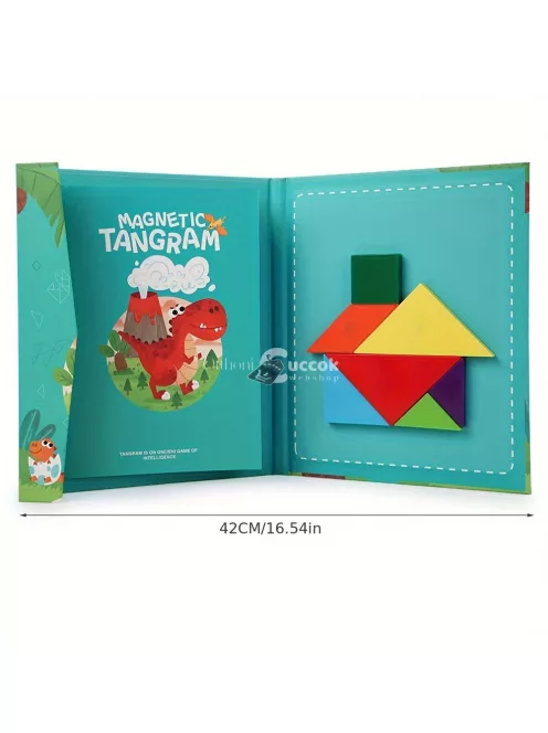 Színes Mágneses Tangram Készlet Gyerekeknek