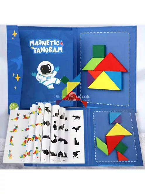 Színes Mágneses Tangram Készlet Gyerekeknek