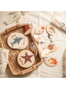 Színes, fából készült bolygós kirakó