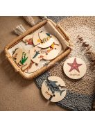 Színes, fából készült bolygós kirakó