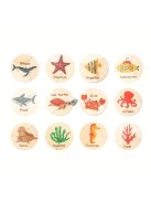 Színes, fából készült bolygós kirakó