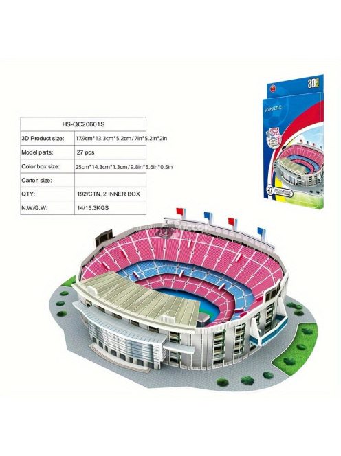 Kreatív 3D-s papírból készült stadion puzzle