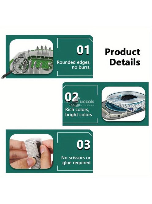 Kreatív 3D-s papírból készült stadion puzzle