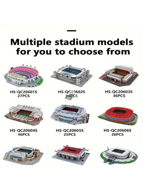 Kreatív 3D-s papírból készült stadion puzzle