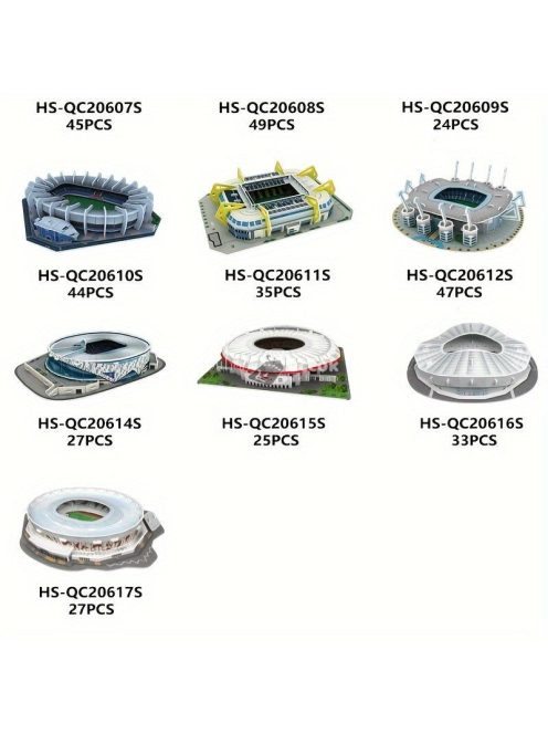 Kreatív 3D-s papírból készült stadion puzzle