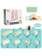 60db Fából Készült Márvány építőkockák