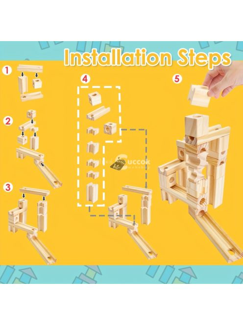 60db Fából Készült Márvány építőkockák