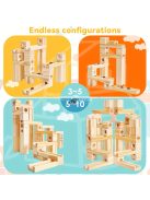 60db Fából Készült Márvány építőkockák