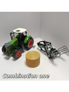   Farm Traktor Kombinációs Készlet 1. kombináció (keskeny kerekes traktor + széna elülső állvány + 1 szénakazal)