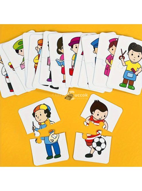 32 darabos oktatási puzzle készlet gyerekeknek